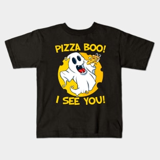 Pizza Boo I See You | Ghost Pizza Kids T-Shirt